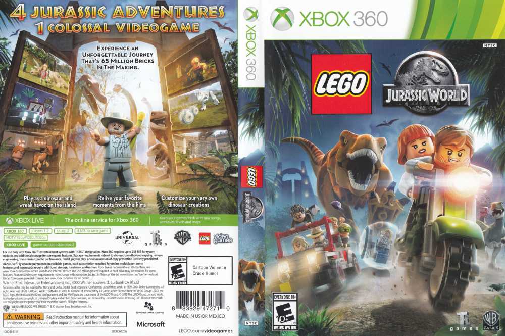 Lego jurassic world xbox 360 how to get dinosaurs